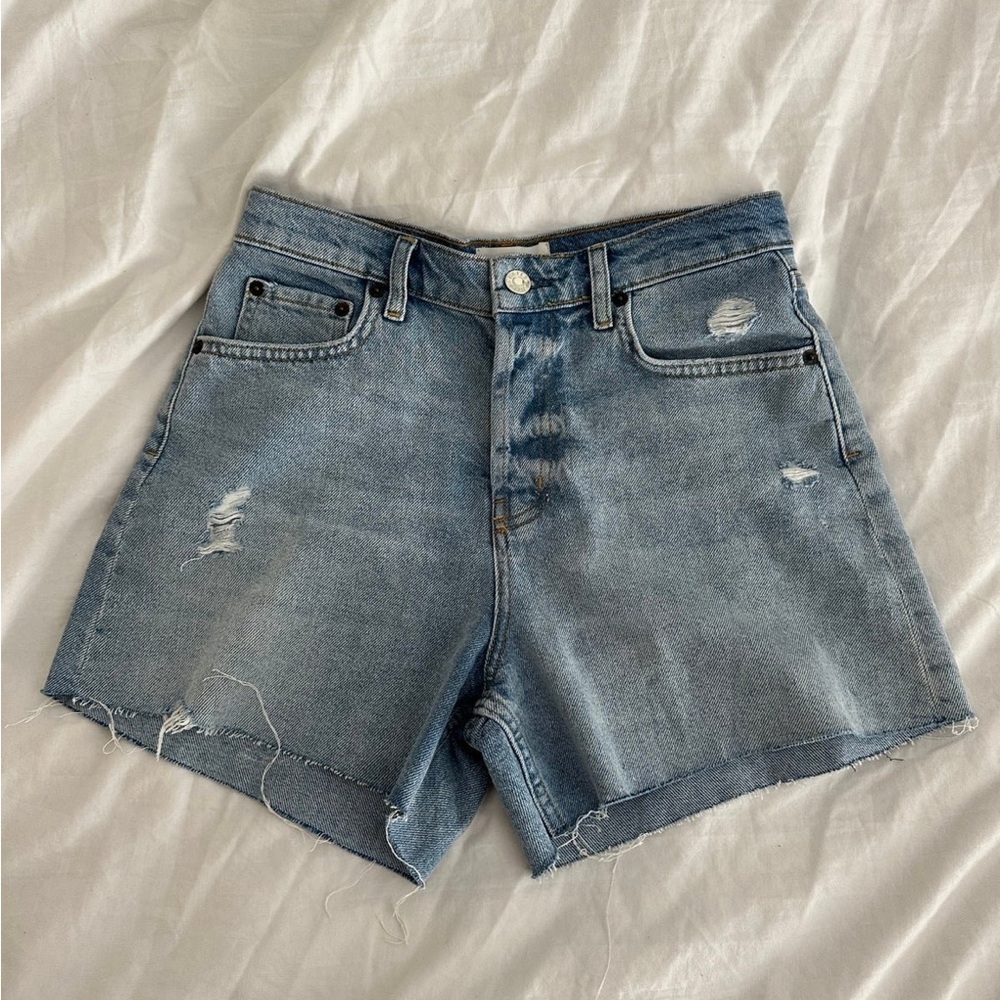 Rails Blue Jean Shorts Distressed Cut-Off